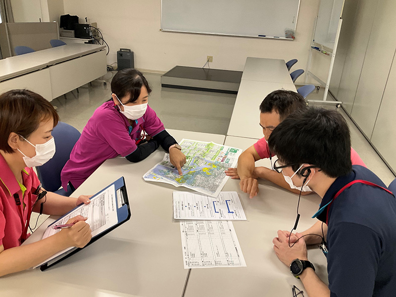 避難訓練の様子