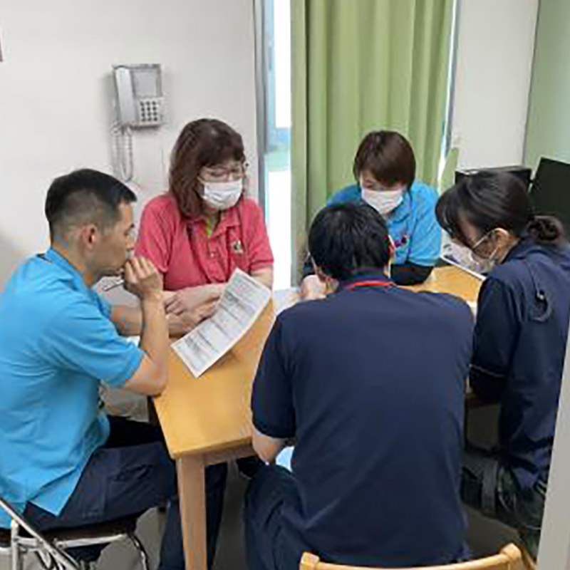 送迎・訪問時の災害訓練の様子